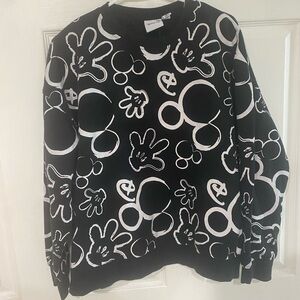 Disney Mickey Mouse Sweatshirt Graphic Crewneck Pullover Streetwear Y2K